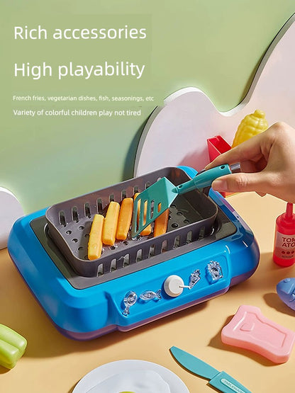 Children's Play House Kitchen Water-Changing Barbecue Toys Artificial Kebabs Cooking Cooking Set Gifts for Boys and Girls