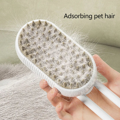 Cat Dog Pet Grooming Comb with Electric Spray Water Steam Soft Silicone Brush Kitten Pet Bath Brush Massage Pet Hair Remover