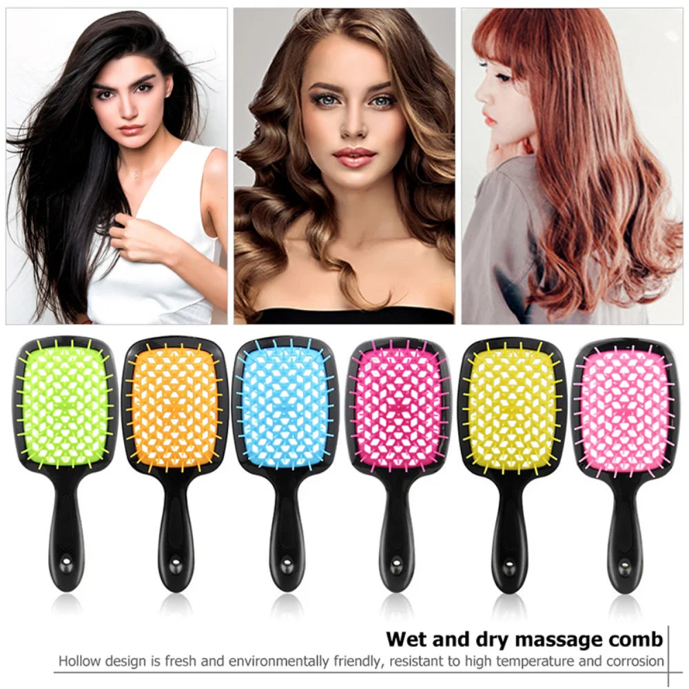 Tangled Hair Comb Detangling Hair Brush Massage Combs Hollow Outro Salon Hair Care Styling Tool Anti-static Hairbrush Head Comb