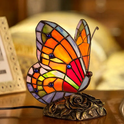 FUMAT Butterfly Tiffany Table Lamp